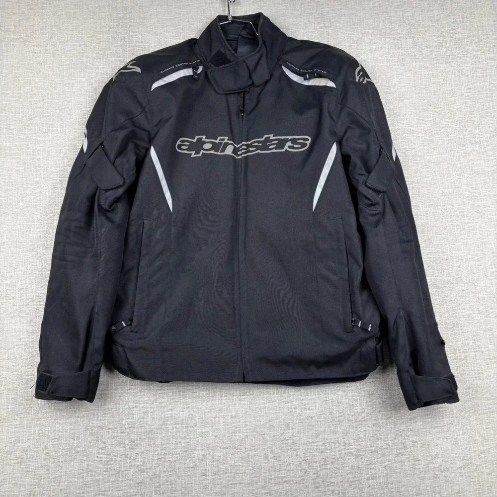 Alpinestars Mens Textile Armoured System Motorcycle Jacket Black Size M